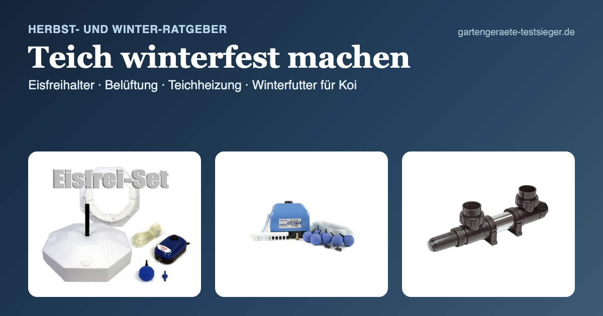 Eisfreihalter, Belüftungs-Set und Teichheizer für den Gartenteich im Winter